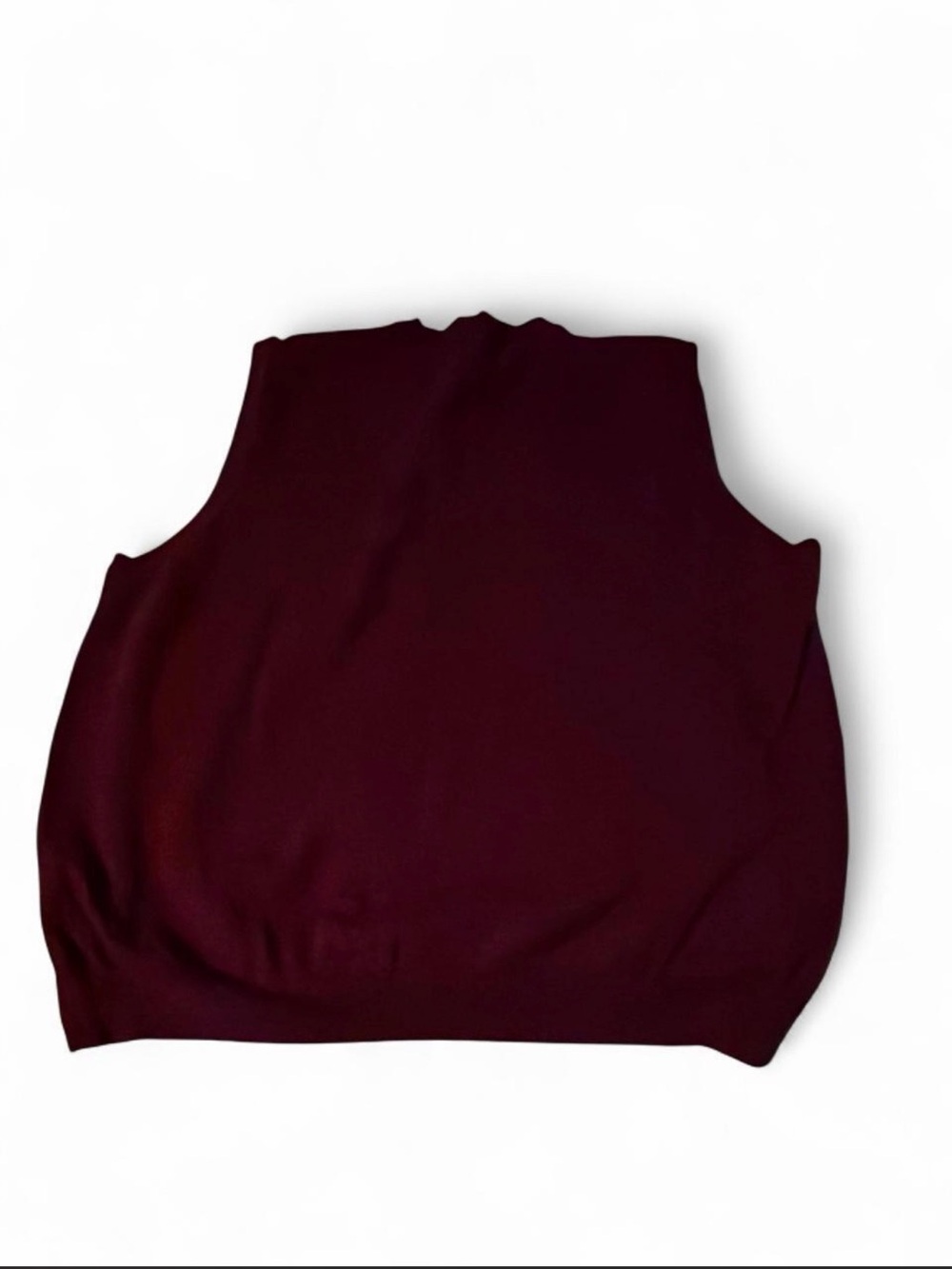 Sleeveless Mock Neck Top in Deep Burgundy